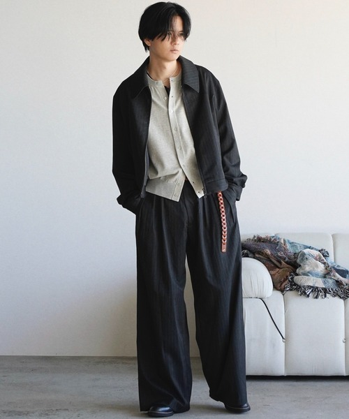 WYM LIDNM（ウィム バイ リドム）の「TECH WOOL GABARDINE ZIP BLOUSON