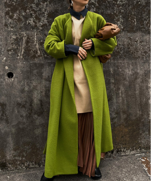 RIN✴︎Ameri ジャケットモスグリーンピスタチオコートテーラード RIN