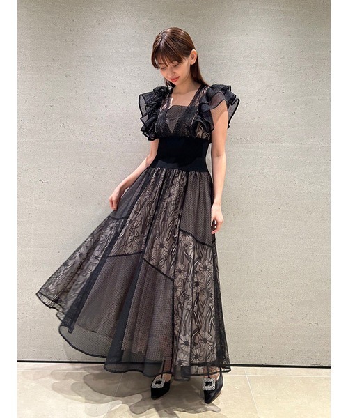 SNIDEL（スナイデル）の「レースボリュームワンピース（ワンピース