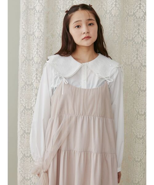 merry jenny（メリージェニー）の「チュールリボンキャミワンピース