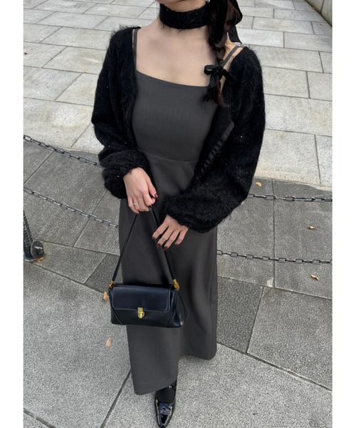 フリルラメチュールオケージョンワンピース（ワンピース）｜mellowneon