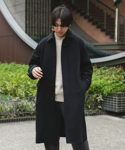 セール】ウールメルトンステンカラーコート（ステンカラーコート