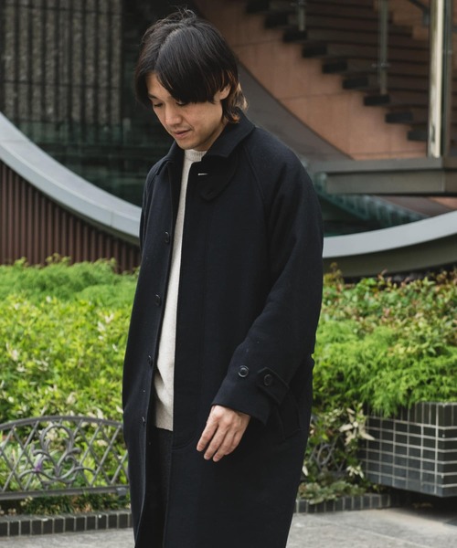 セール】ウールメルトンステンカラーコート（ステンカラーコート
