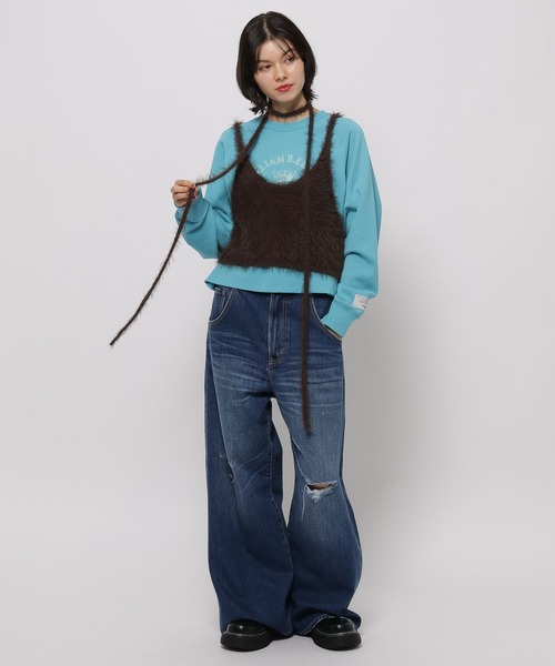 セール】【WILLIAM B.ELIOTT】フェザーニットキャミ（キャミソール