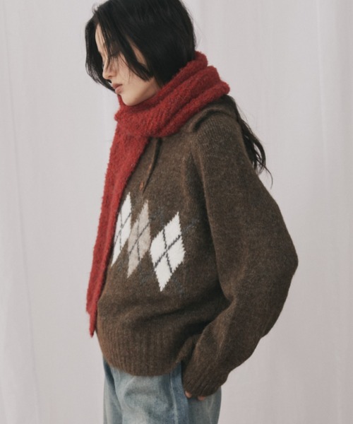 アーガイルニットポロ（ニット/セーター）｜MERLOT（メルロー）の