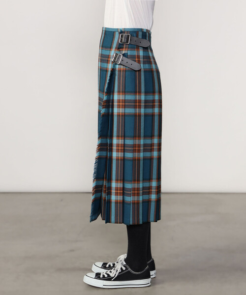 O'NEIL OF DUBLIN | ウーステッドウール ミドルキルトスカート WOMEN