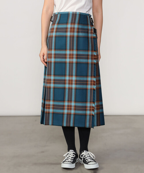 O'NEIL OF DUBLIN | ウーステッドウール ミドルキルトスカート WOMEN