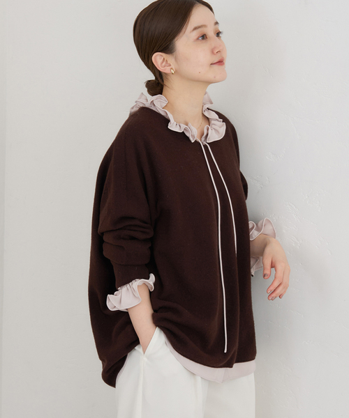 追加》Fineニュージーウール ニュアンス Vプルオーバー（ニット