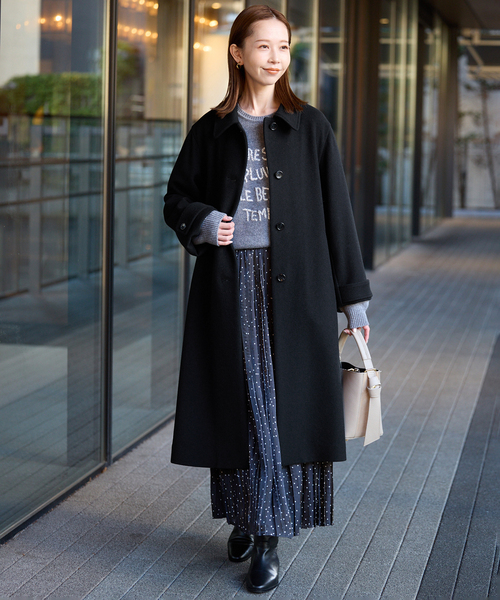 セール】Super100s ステンカラーコート（ステンカラーコート）｜SLOBE