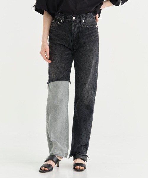 INSCRIRE/アンスクリア】Straight Layered Denim/ストレートレイヤード