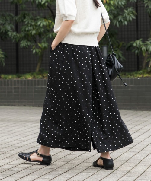 かぐれ（カグレ）の「ドットギャザーワイドパンツ（その他パンツ