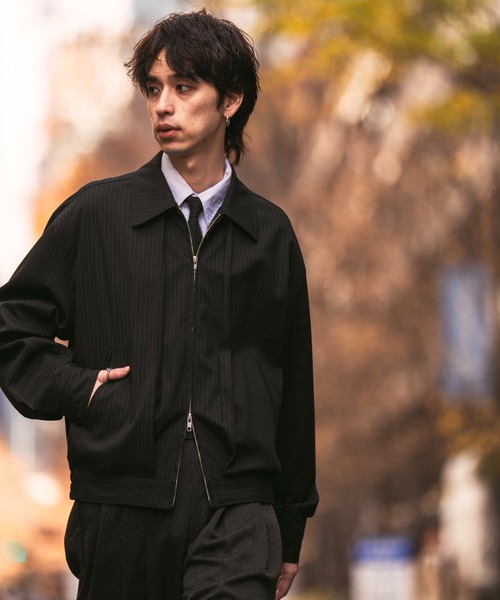 SINSS（シンス）の「Stripe short blouson / ストライプショート