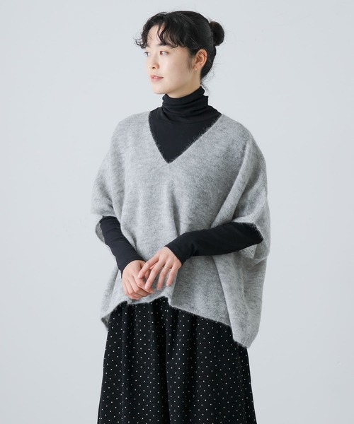 かぐれ（カグレ）の「アルパカ混ワイドニットベスト（ニット/セーター