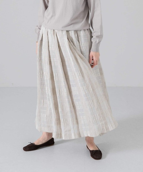 かぐれ（カグレ）の「コットンシルクチェックタックスカート（スカート