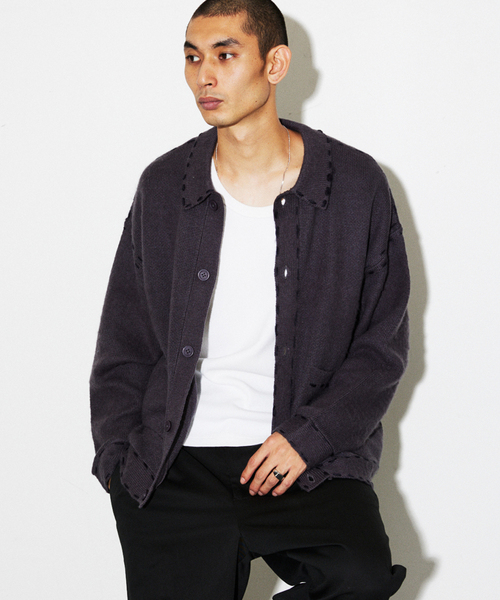 ハンド ステッチ ブラッシュド カーディガン（ニット/セーター