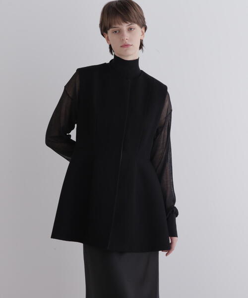 ◇ツイードペプラムジレ（ノーカラージャケット）｜LE PHIL（ルフィル