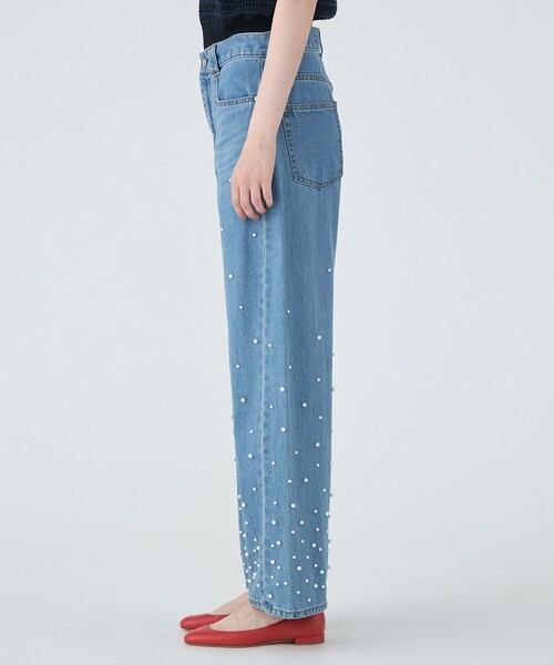 セール】【WEB限定】パールデニム コクーンテーパードパンツ（デニム