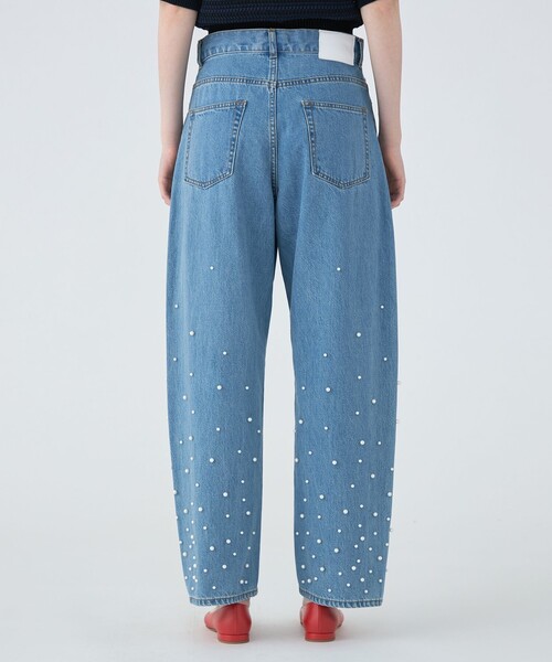 セール】【WEB限定】パールデニム コクーンテーパードパンツ（デニム