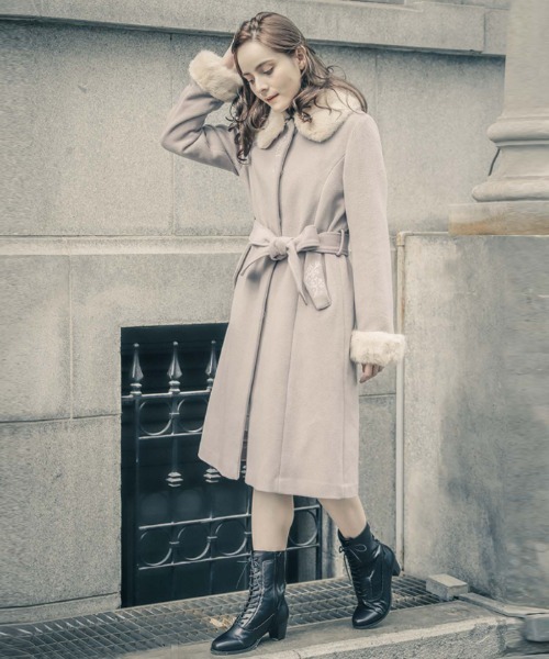 axes femme（アクシーズファム）の「ファー襟ロングコート（その他