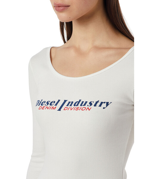 DIESEL（ディーゼル）の「レディース ワンピース 長袖 リブ ロゴ