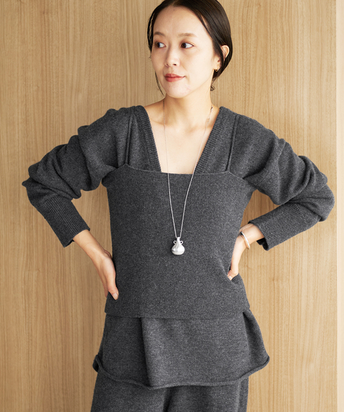 plage（プラージュ）の「WO レイヤードニット（ニット/セーター）」 - WEAR