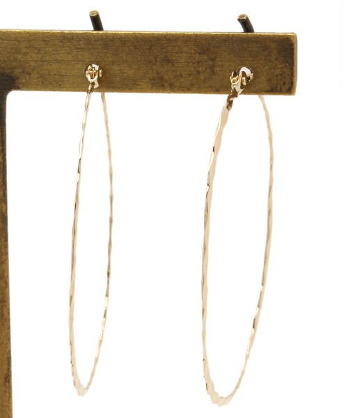 agete（アガット）の「K10フープピアス（10153112047）（ピアス（両耳