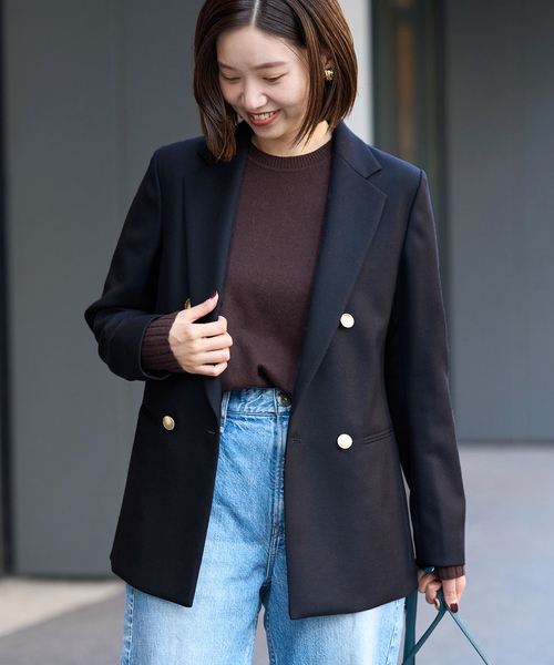 IENA（イエナ）の「ウールサージ 金ボタンジャケット（テーラード