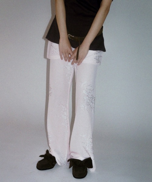 igi（イジ）の「LAYERDED SPANGLE PANTS / スパンコールスカート