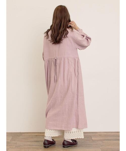 セール】【Cross×Linen】フリルワンピース《S/Mサイズ》（ワンピース