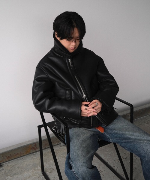 B-6 FAUX MOUTON BLOUSON（ブルゾン）｜WYM LIDNM（ウィム バイ リドム