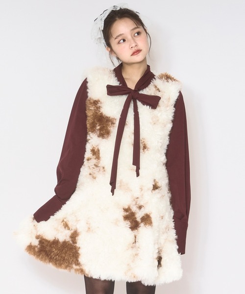 セール】fake fur mini onepiece / フェイクファーミニワンピース