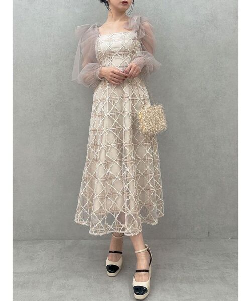 dazzlin（ダズリン）の「レースリボンオフショルドレス（ワンピース