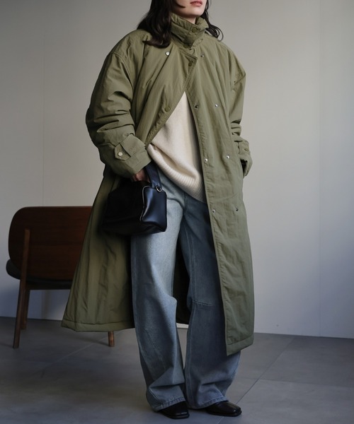 セール】中綿ロングチェスターコート（ダウンジャケット/コート）｜ap