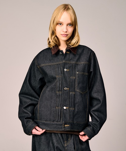 CORDUROY COLLAR DENIM JACKET / コーデュロイカラーデニムジャケット
