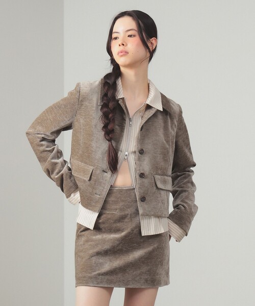 セール】モール ステンカラー ジャケット（テーラードジャケット