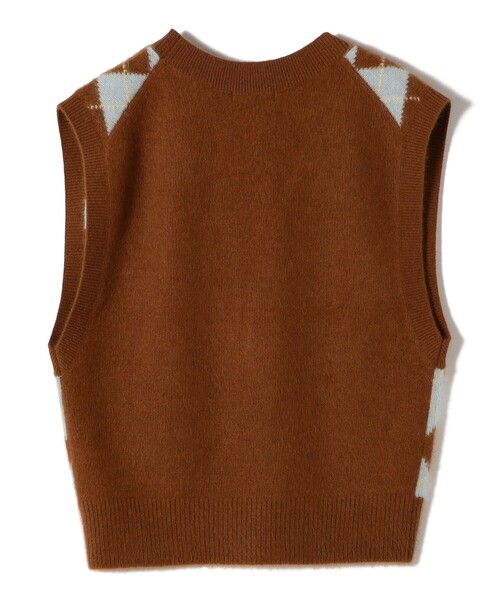 セール】〈手洗い可能〉ディープ Vネック アーガイル ベスト（ベスト