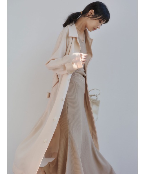 ウールステンカラーロングコート（ステンカラーコート）｜anuans（ア