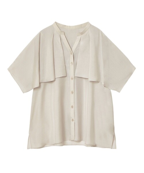 セール】スパンローンケープラッフルブラウス（シャツ/ブラウス