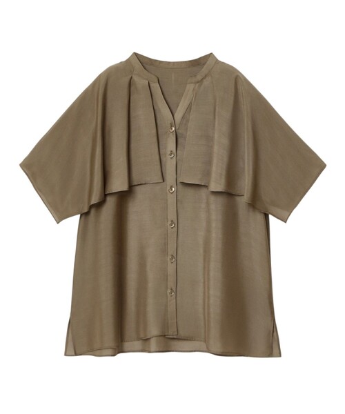 セール】スパンローンケープラッフルブラウス（シャツ/ブラウス