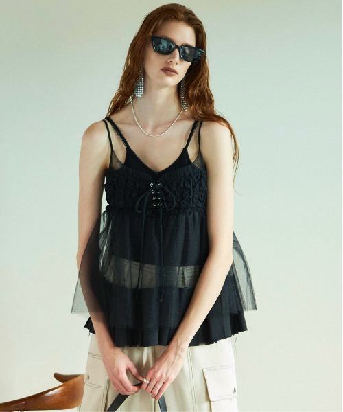 See-through Tulle Tunic/シースルーチュールチュニック（シャツ