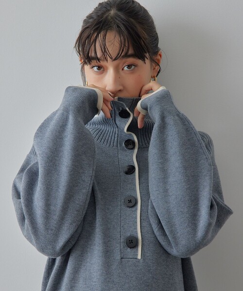 セール】＜EMMEL REFINES＞EM ハイショクライン タートルニット