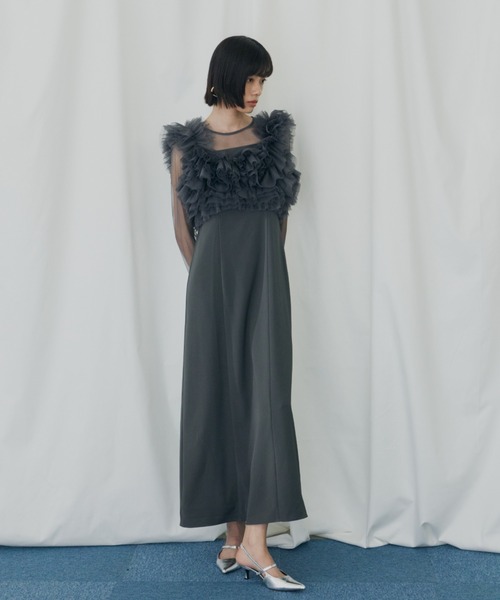 ボリュームラッフルレイヤードレス / volume ruffle layer dress