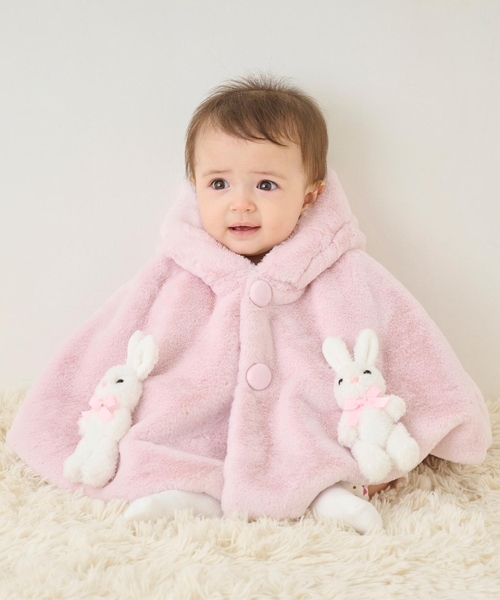 セール】うさぎ フェイクファーケープ（その他ベビーウェア）｜mezzo