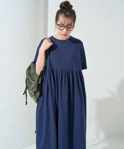 セール】限定展開 ウエスト ギャザー 切り替え ワンピース（ワンピース