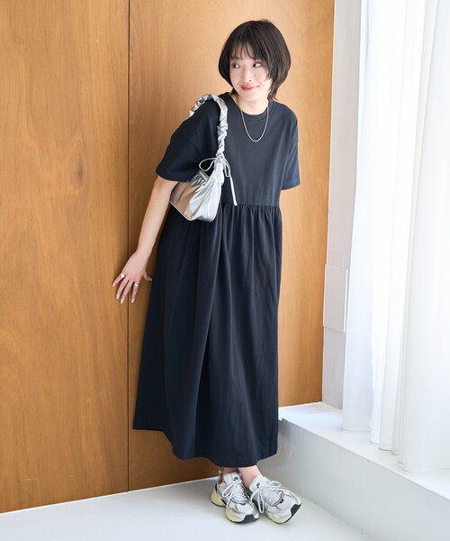 セール】限定展開 ウエスト ギャザー 切り替え ワンピース（ワンピース