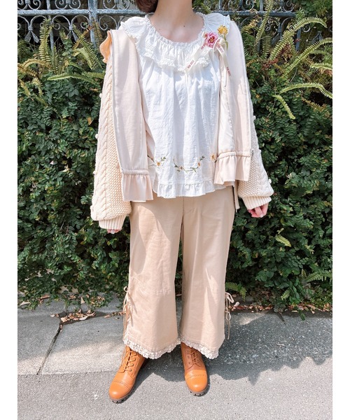 ニット袖付きキルティングブルゾン（ブルゾン）｜PINK HOUSE（ピンク