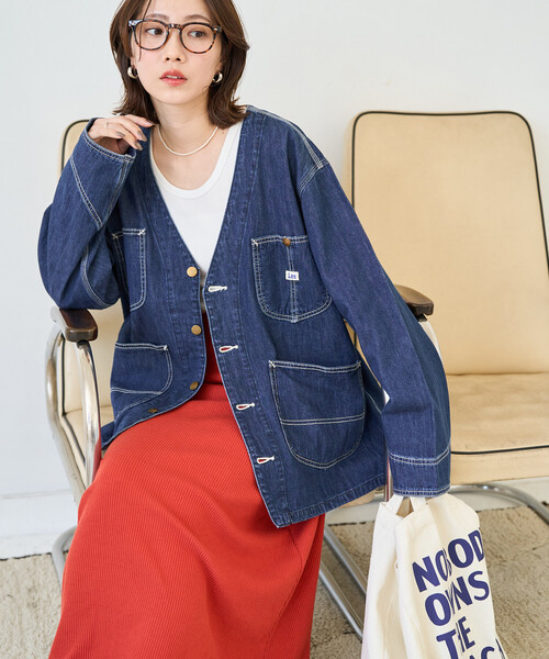 限定展開 Lee × FREAK'S STORE/リー 別注 ノーカラー ジャケット