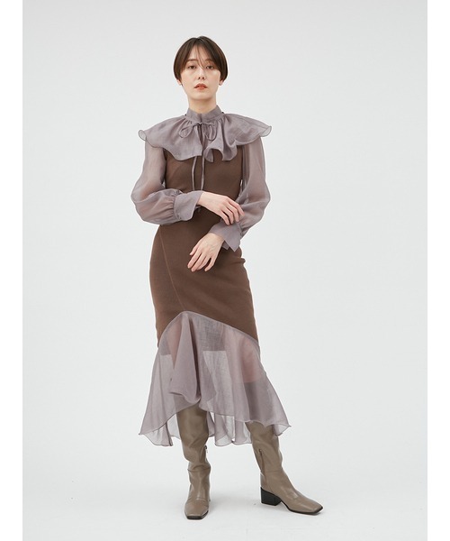 FRAY I.D（フレイアイディー）の「ラッフルカラーマーメイドニット