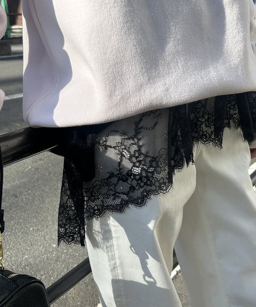 レースコンビカットソー2（Tシャツ/カットソー）｜SLOBE IENA