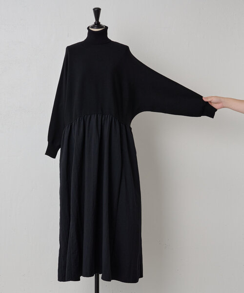 BEARDSLEY（ビアズリー）の「ニットコンビギャザーワンピース
